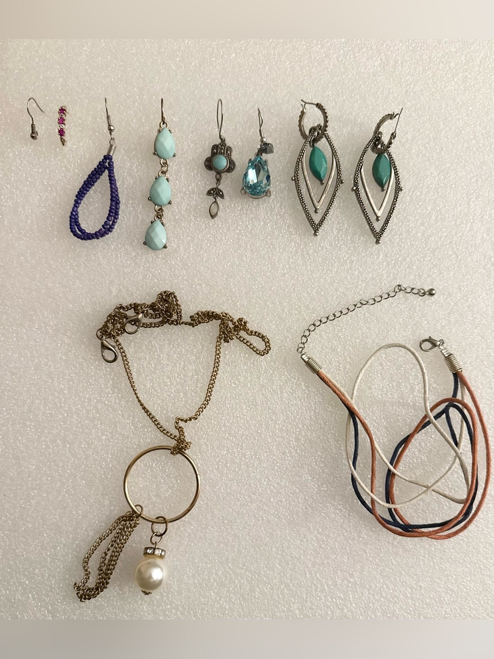 Bundle of mixed  Mystery Jewelry Lot Boho Individual Earrings & Necklace Bundle